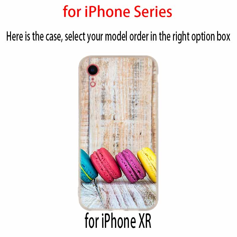 Macarons Cake Soft Silicone Case For iPhone 13 11 12 Pro X XS Max XR 6 6S 7 8 Plus SE Mini Cover