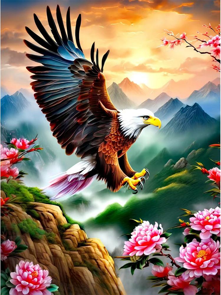 2024 New 5DDiy Diamond Embroidery Bird Eagle Chicken Animal Full Round Square Diamond Colored Mosaic Wall Home Decoration