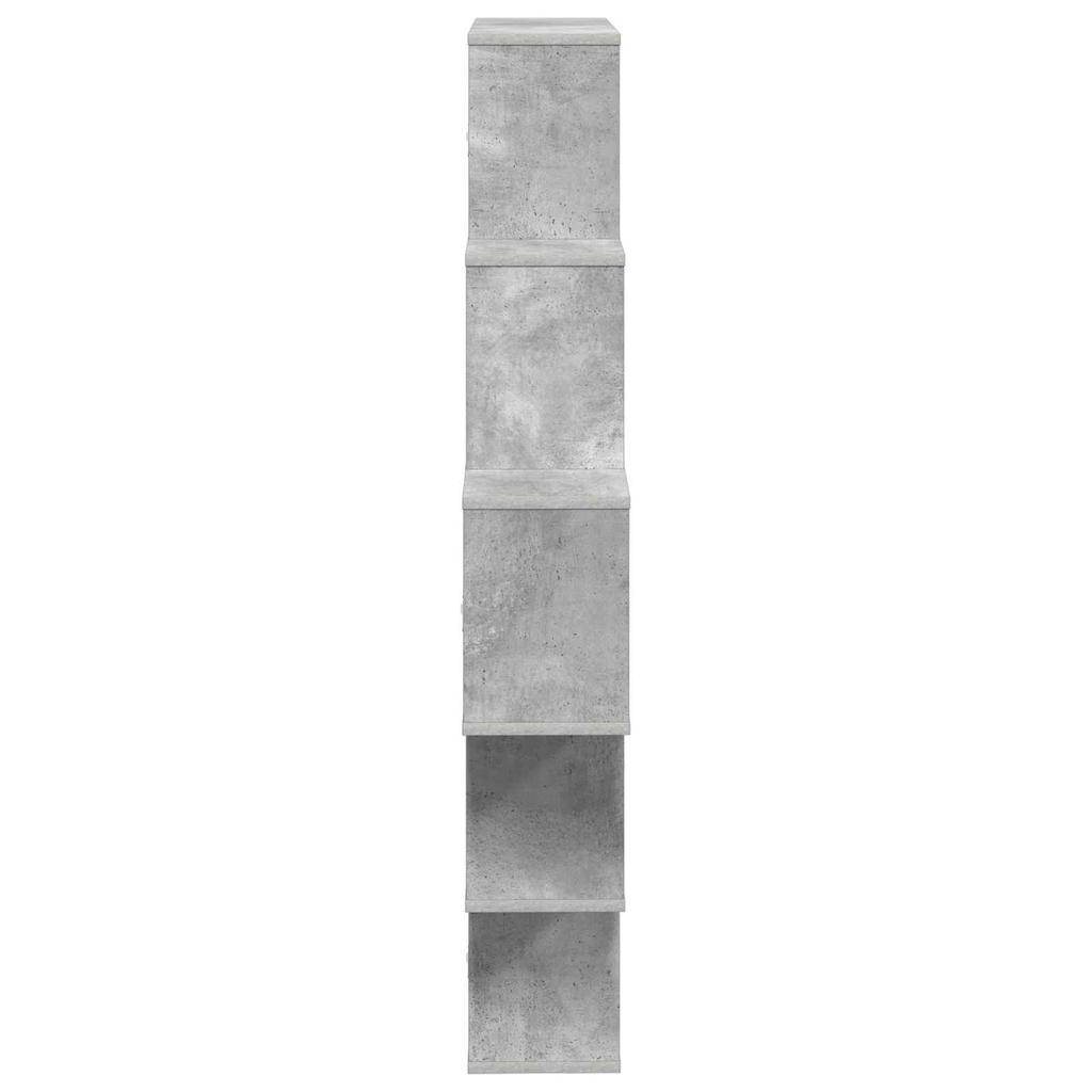 Wall Shelf Concrete Gray 120 x 20 x 136 cm Engineered Wood