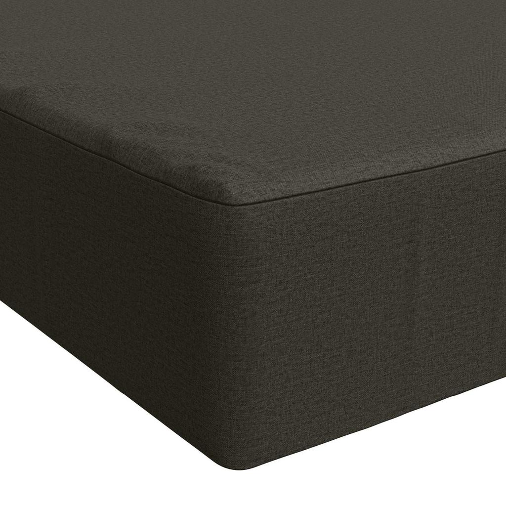 Seat Cushion SOEST 100percent Polyester Anthracite 120 X 60 X 15 Cm
