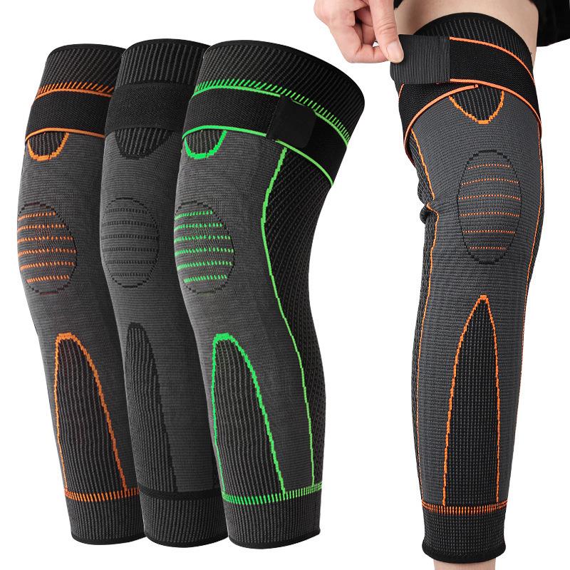 Anti-Slip Compression Knee Pads with Extended Calf Protection for Men and Women - Ideal for Basketball, Running, Cycling, and Cold Seasons