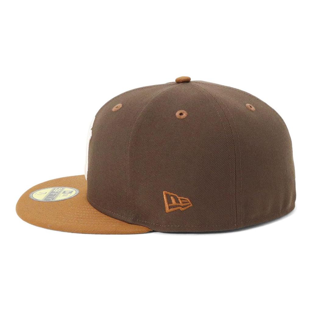 New Era 59FIFTY NY Yankees Cap Walnut ONSPOTZ Exclusive 7 1/2 Side Patch 2-Tone Japan Import Authentic