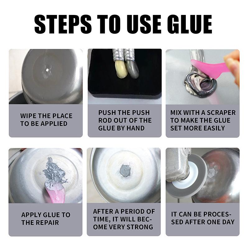 Metal Repairing Paste Adhesive Super Glue Heat Resistance Permanent Quick Dry Soldering Industrial Welding Glue DIY Home Repair