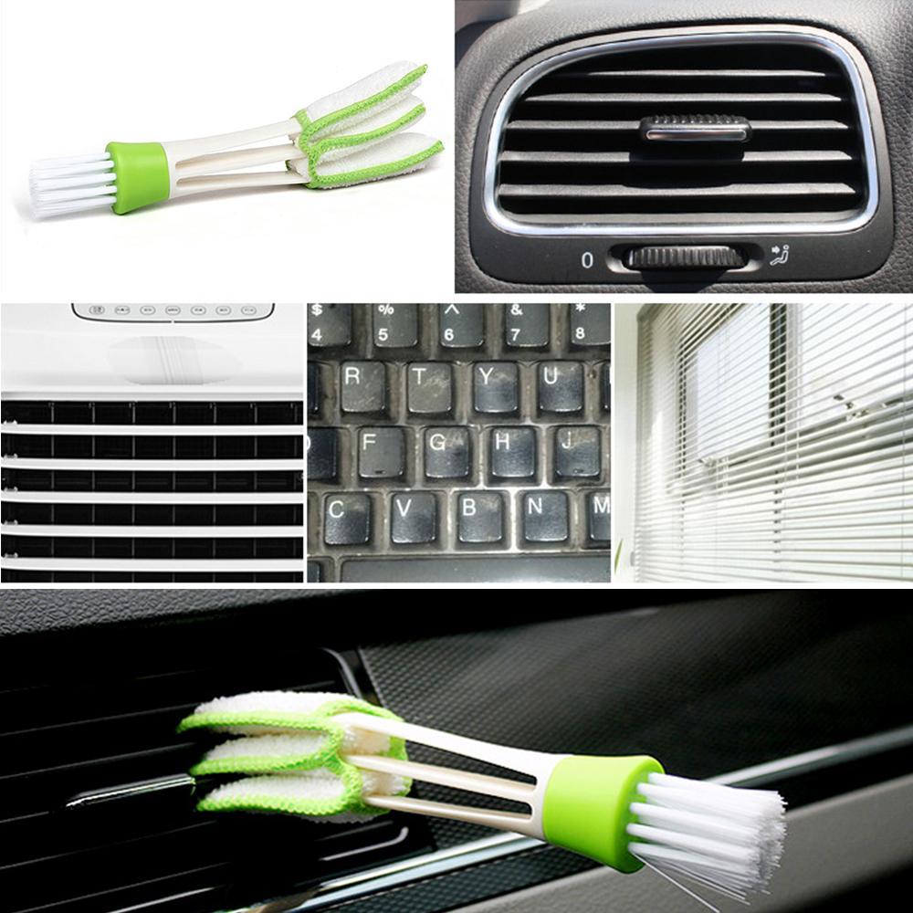   Outlet Cleaning Brush Automotive   Conditioner Brush Double-ended Cleaning Tool Soft Brush Sweeper for Cleaning   Outlet Shutter   Condition