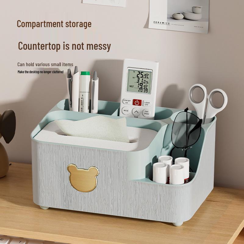 Multifunctional Cartoon Bear Tissue and Storage Box for Home