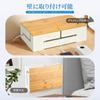 THCTYRP Bamboo Cord Cable Storage Power Strip Wire Concealment Tabletop Large Size Box, Box, Storage, Box, Wall-Mounted & Use, White,