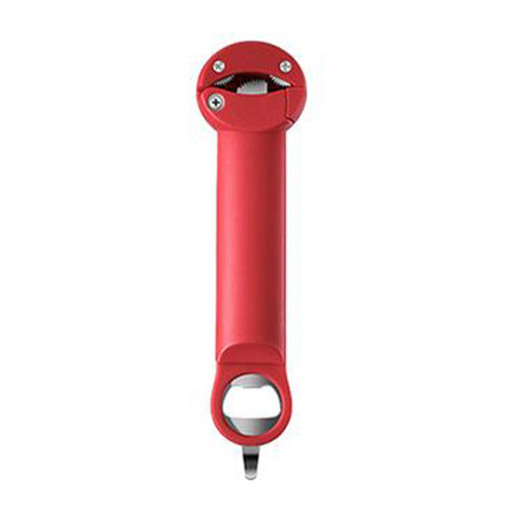 Kitchen Magnetic Can Opener, Multifunctional Retractable Jar Bottle Pop Can Opener For Weak Hand, Magnetic Cup Bottle Catcher With Easily Lid Off red #1
