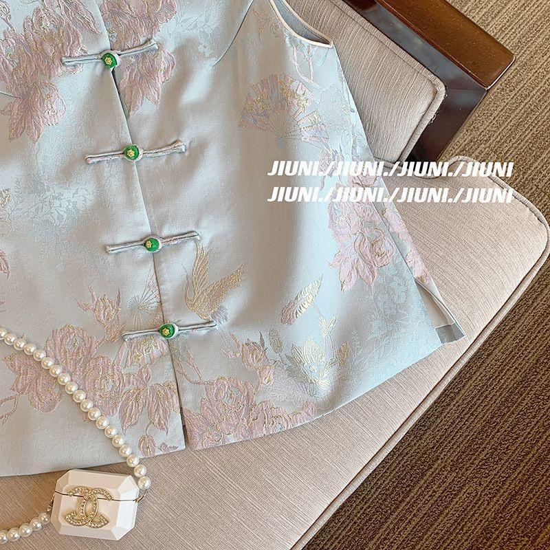 Spring Clothes Cold Jacquard Stacked Vest Women's New Loose and Thin Small Sleeveless Vest