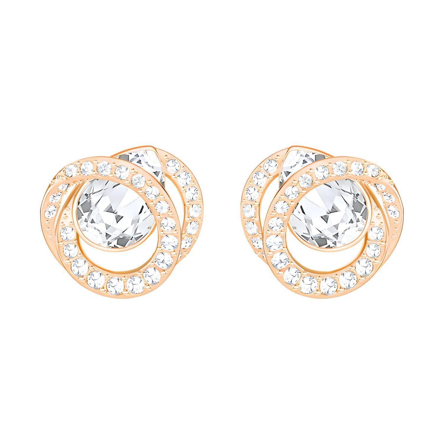 Swarovski Generation Spiral Crystal Earrings Women earrings Rose-Gold 5289032 Rose Gold