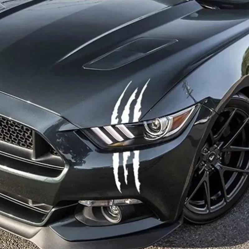 1/2PCS Auto Car Sticker Reflective Monster Claw Scratch Stripe Marks Headlight Decal Car Stickers Car Accessories Car-styling