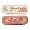 Cartoon  Pencil Case Large Capacity Plastic Pencil Bag Multifunctional Pen Organiser For Pen Markers School Supplies