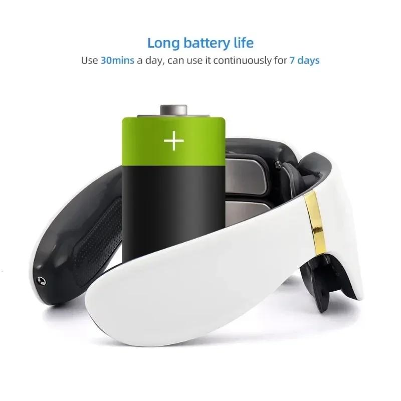 6 Heads Smart Neck Massage Instrument Shoulder Neck Massage Cervical Vertebra Health Care Vibrator Heating Relieve Muscle Gift
