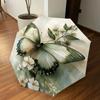 1PC Butterfly White Flowers Automatic Open/Close Umbrella with Windproof, 8-Rib Sturdy Canopy, Durable Ribs, Fashionable Design,1264