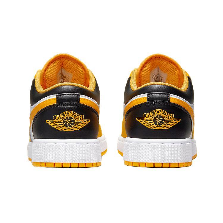 Air Jordan 1 Low GS Taxi White Kids Sneakers Yellow Black 553560-701
