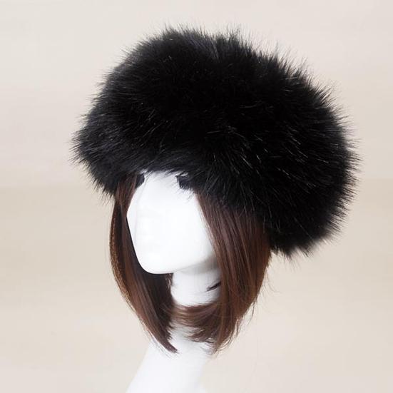 Women Autumn Winter Faux Fur Thickened Hat Outdoor Cold-proof Warm Plush Beanie