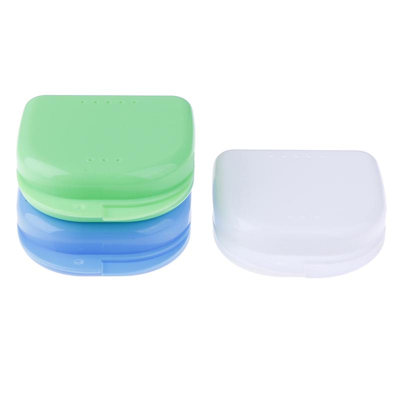 1PC Denture Bath Hole Box Dental False Teeth Appliance Container Storage Denture New