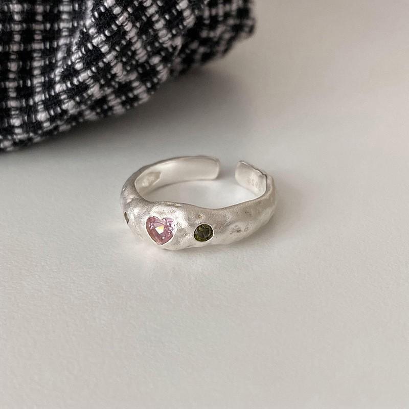 Adjustable Open Unique Ring With Multicolored Zircon Stones Perfect For Stylish Women Accessories