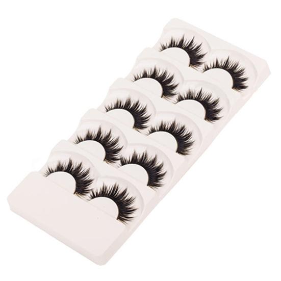 5 Pairs Soft Makeup Thick False Eyelashes Eye Lashes Long Black Nautral Handmade