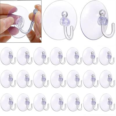 10/20Pcs Suction Cup Hooks 40/60mm Clear Sucker Cup Sucker Hooks Clothes Coat Hanging Hook For Kitchen Bathroom