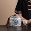 Qinghua Ru Kiln Ceramic Tea Caddy - High-End Moisture-Proof Storage for Green, White, and Pu-erh Tea, Chinese Style Sealed Jar