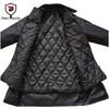 Military-Style Extra Long Reflective Winter Overcoat - Cold-Proof Security Guard Uniform with Cotton Insulation
