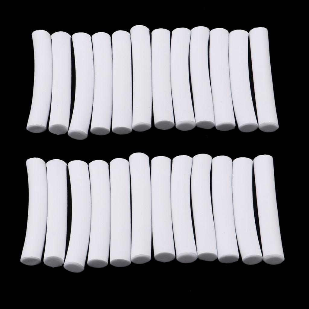 24 Pieces Carp Foam Stick Cylinder Float Making Zig Aligners Baits White, 50mm