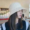 Grid Ultralight Down Cotton Winter For Ladies Panama Hat Bucket Cap Fisherman Hat Korean Style Hat