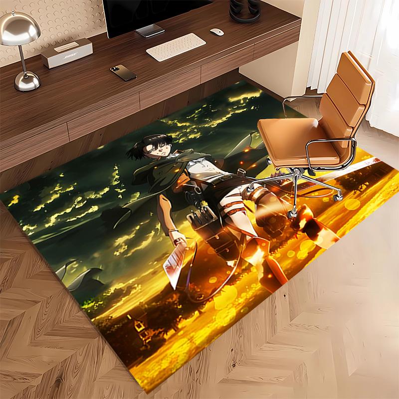 1pc Attack on Titan2 Print Area Rug - Soft, Washable Non-Slip Indoor Mat, Living Room, Home Office Decorative Rug,Office Decorative