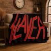 Retro Slayer Heavy Metal Rcck Band Zeichen Flanelldecke Weiche Warme Überwurfdecke für Schlafzimmer Wohnzimmer Bett Reise Picknick Geschenk