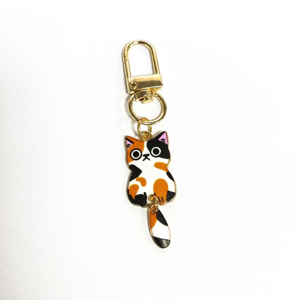 Cat Pendant Selling Cute Fun Cartoon Keyring Kitty Bicycle Car Motorcycle Keychain Metal Accessories Fashion Man Woman Gift