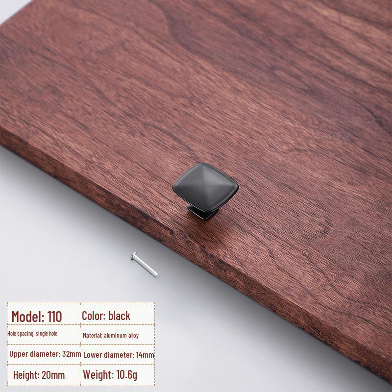 Black Aluminum Alloy European-Style Drawer & Cabinet Handle