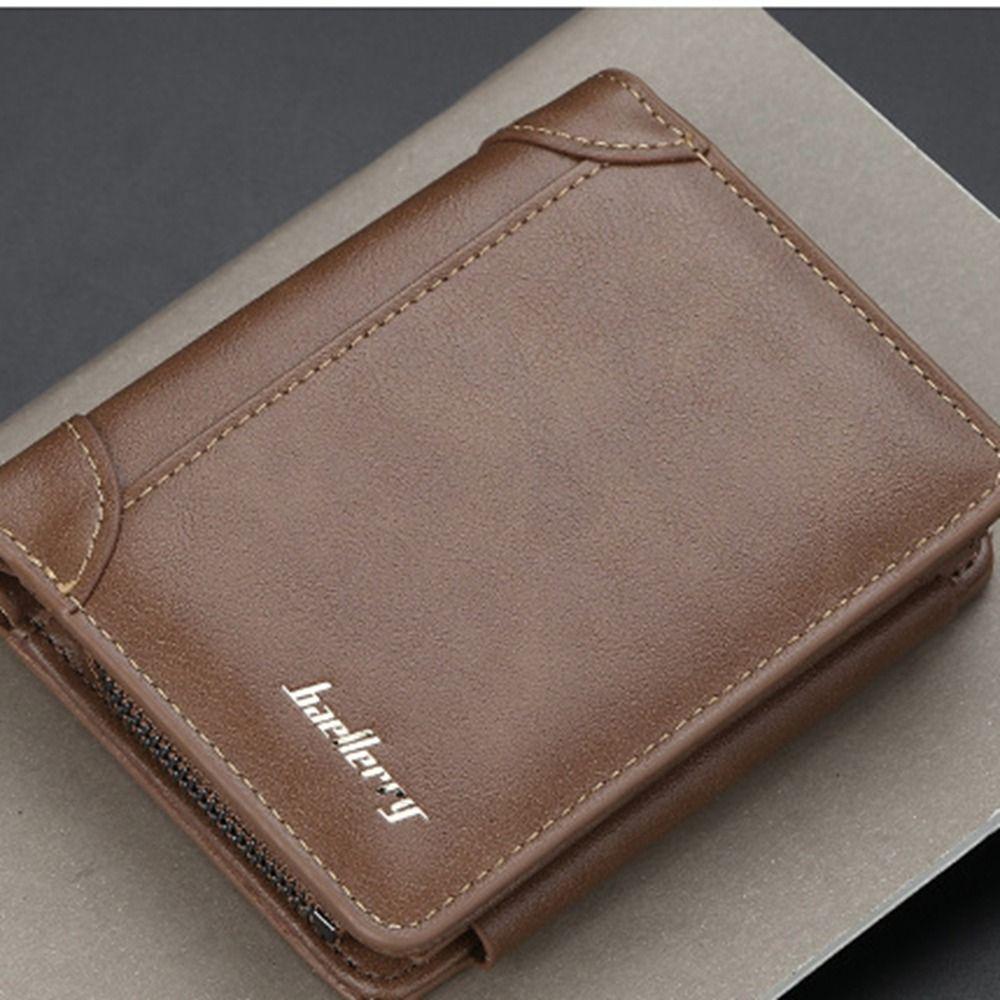 Purse Business Clutch Bag Zipper ID Card Holder Simple Men PU Wallet Unisex