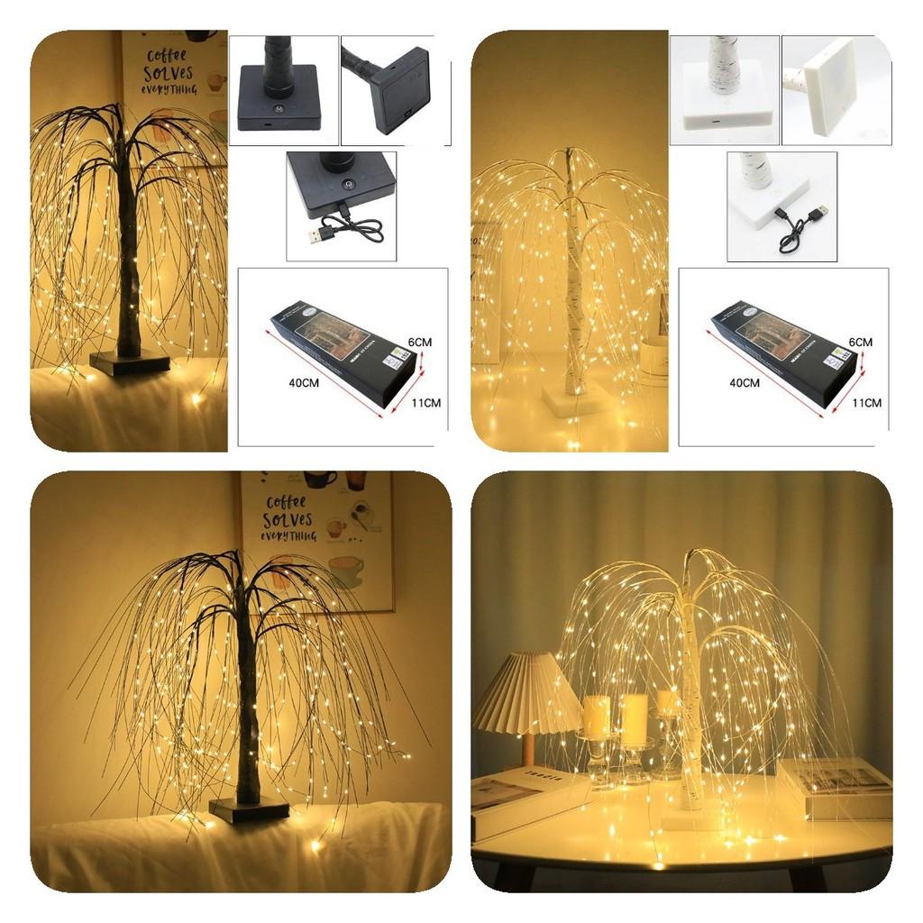 Led Rgbw Weeping Willow Lights Christmas Fairy Lights Bonsai Tree Table Lamp