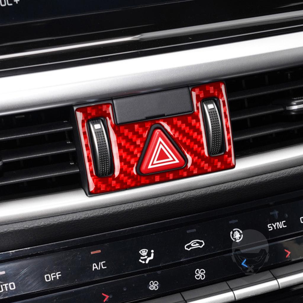 For Kia K3 Forte Cerato    Accessories Carbon Fiber Car Interior Warning Light Panel Sticker