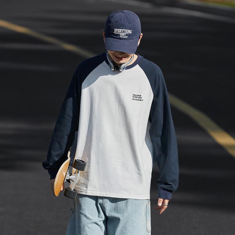 Męska koszulka z haftem i raglanowymi rękawami TonLion