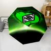 Borussia Monchengladbach logo Print Automatic Umbrella, 8 Rib Iron Frame, Plastic Handle, Suitable for Outdoor Travel &Daily , Ideal Gift