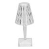 LED Crystal Table Light USB Charging Transparent Prism Dimmable Desk Lamp for Room Decor Warm White