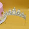 High-End Crown Headgear Princess Children'S Light Luxury Crystal Crown Birthday Gift Girls Stage Performance Crown Hair Accessories