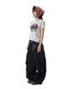 AAKAM 98 Knee Pin-Tuck Contrast Cargo Pants (Black)
