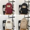 Ulzzang Canvas Backpack For Girls Korean Style Fashionable Streetwear Nylon Material Cow Print Design