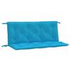 VidaXL Set of 2 Garden Bench Cushions, Bench Cover with Tie Strings, Waterproof Outdoor Cushion, Blue 361682