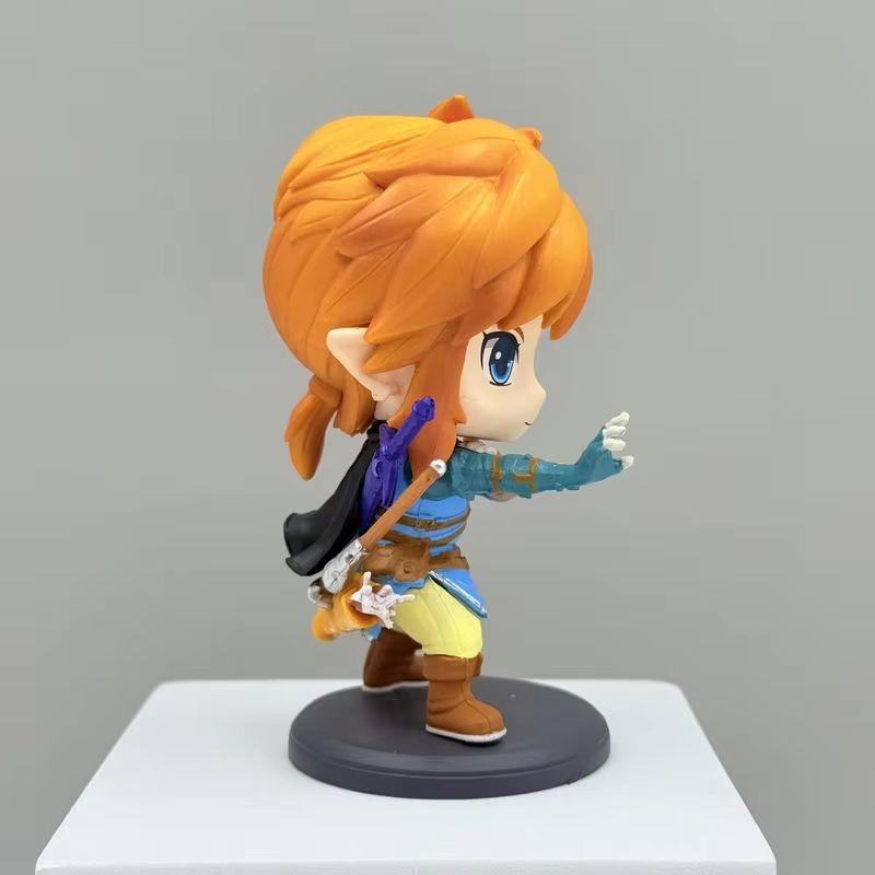 Anime The Legend OfZelda Mini Figures Link Cute Sitting Pose Statue Desktop Decoration Car Ornament Model Toys Surprise Gifts