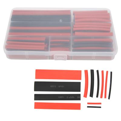 300 Stück Schrumpfschlauch Polyolefin Box sortiert Elektrischer Kabelschutz A Schwarz Rot