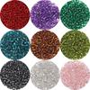 Versilberte 4mm farbige Glasperlen für DIY Armbänder und Accessoires