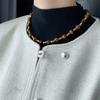 Meier Tiger's eye beaded necklace - luxurious, high-end, vintage, unique, versatile, and elegant choker