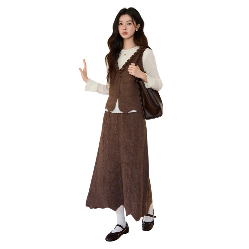 MiXiu Handmade Crochet Knit Two-Piece Set L