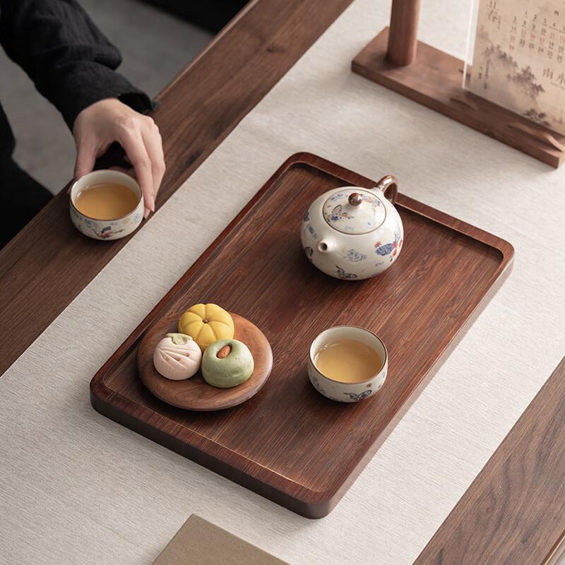 AiQiYiXuan WY Chinese Wooden Tea & Serving Tray 30x20x2cm