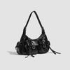 Simple Y2K Retro Shoulder Bag Multi-pocket Spicy Girl Vintage Underarm Bag Korean Handbag Motorcycle Bag Shopping