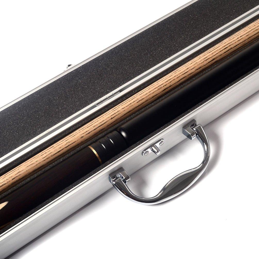 CUESOUL 57" Handcrafted 3/4 Jointed Snooker Cue with Extension and Aluminum Cue Case (D309)