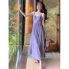 Beautiful and unique, super good-looking purple suspender dress, women's summer niche seaside vacation dress